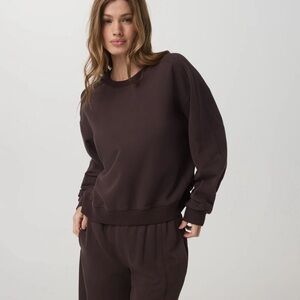 Vuori Sedona Seams Crew Sweatshirt in French Roast